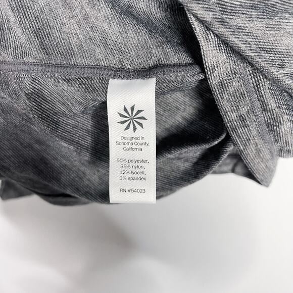 Athleta XSmall XS Luxe Studio Tank Top Gray Spacedye Keyhole Cutout Back Workout - Picture 8 of 9